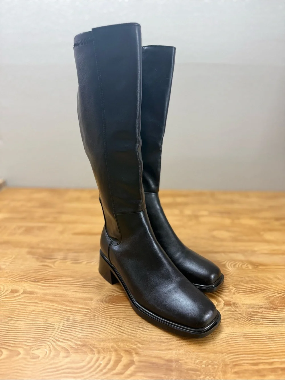 Classic Tall Black Leather Boots